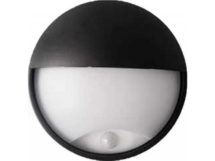 LED černé nástěnné světlo 14W DITA round cover denní bílá
